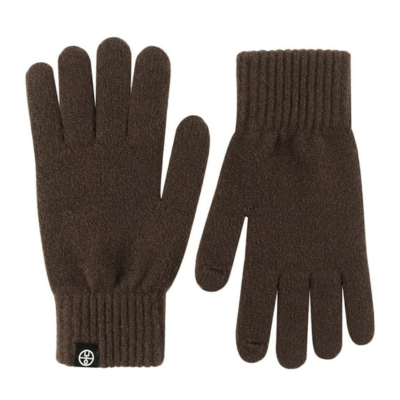 Winter Gloves Men and Women Fashion Accessories Couples Winter Outdoor Warm And Cold Gloves Wool Knitted Gloves Solid Color Adult Open Touchscreen Gloves