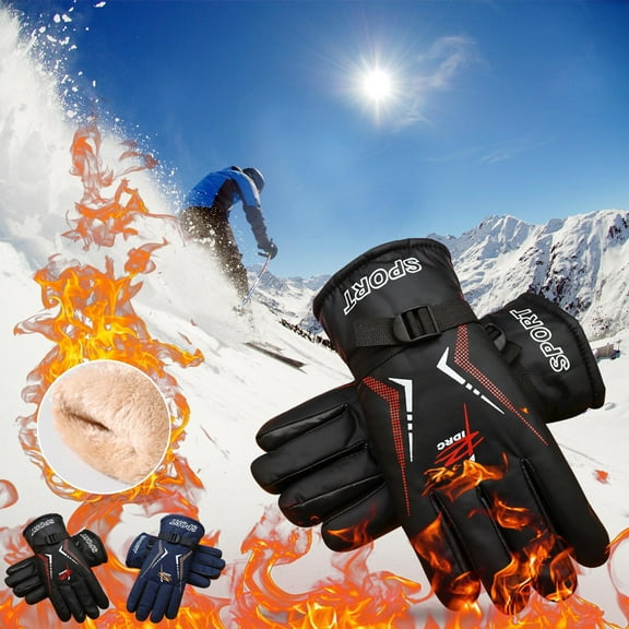 Winter Gloves for Men and Women, Touchscreen Thermal Gloves with Non-Slip Grip, Windproof & Waterproof for Running, Skiing, and Outdoor Winter Activities FAJHHA | Black