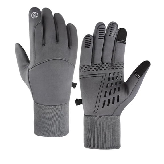Winter Gloves for Men Women - Waterproof Glove Cold Weather Thermal Sport Gloves, Warm Gloves Touchscreen Glove for Running Cycling Driving Hiking, Windproof Work Gloves Workgray