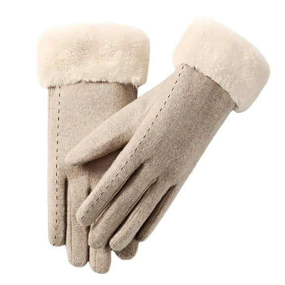 Winter Gloves Men and Women Winter Clothing for Women Winter Ski Inner Glove Lined With Men's And Women's Outdoor Cycling Plus Windproof And Cold Warm Flip Finger Screen Gloves