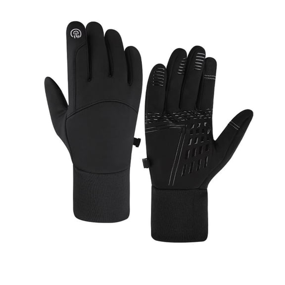 Winter Gloves Men Women, Zipper Cycling Gloves Windproof Warm Gloves Cold Weather, Anti-Slip Gloves Fitness Hiking Outdoor Training Antis Slip Sports Gloves