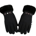 thumbnail image 1 of Winter Gloves Reflective Zipper Gloves Plush Thick Warm Windproof Men And Women Cycling Driving Electric Car Skiing Outdoor Gloves, 1 of 3
