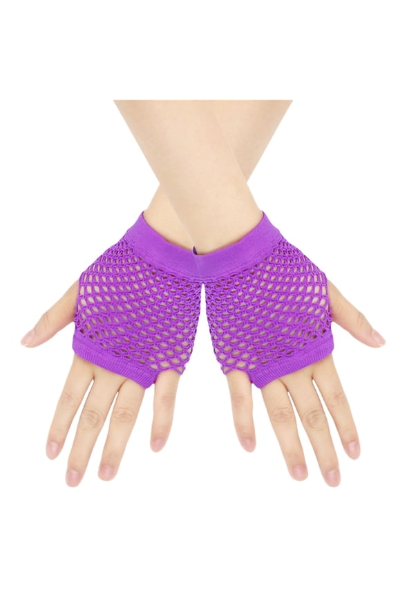Winter Gloves Short Fishnet Fingerless For Women Fish Net Mesh Goth 80s Scene Accessories Gloves