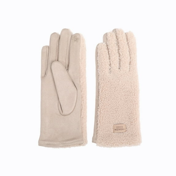 Winter Gloves with Soft Deerskin Suede Leather & Thermal Polar Fleece,Extra Soft 70G 3M Thinsulate,Thermal Insulated Gloves,Christmas Gifts for Lover(9.84Inch,Khaki)