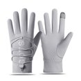 thumbnail image 1 of Winter Gloves Thermal Full Finger Gloves Snap Windproof Touchscreen Snow Mittens Grey One Size, 1 of 2