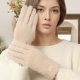 thumbnail image 1 of Winter Gloves Thermal Gloves Windproof Touchscreen Cold Weather Riding Skiing Snow Mittens Khaki One Size, 1 of 4
