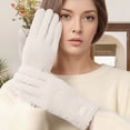 thumbnail image 1 of Winter Gloves Thermal Gloves Windproof Touchscreen Cold Weather Riding Skiing Winter Mittens Beige One Size, 1 of 4