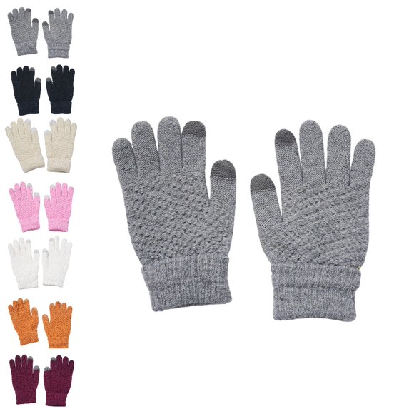 GPOECD Winter Gloves Thermal Touchscreen Knitted Jacquard Mittens for Men Women Outdoor Cycling Hiking Cold Weather