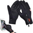 thumbnail image 1 of Winter Gloves Touch Screen Warm Gloves Cold Weather Windproof Cycling Driving Riding Bike Thermal Gloves Non-Slip Silicone Gel Adjustable Full Finger Mittens for Men Women, 1 of 7