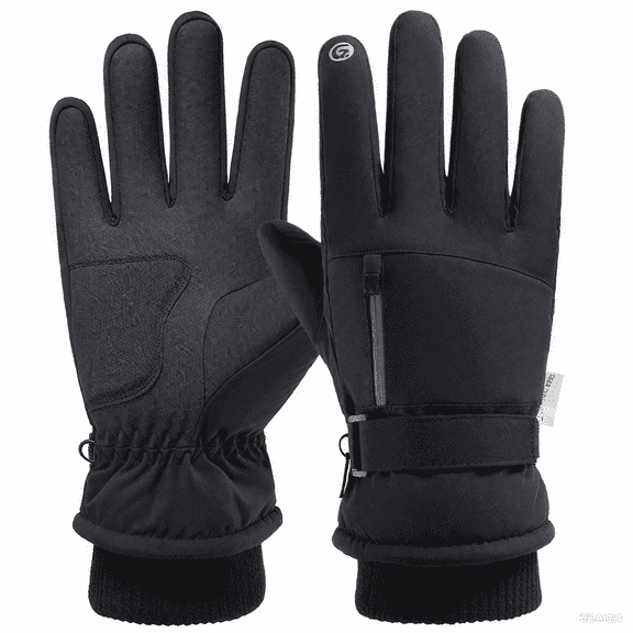 GlacierPro Unisex Motorcycle Gloves Touchscreen Compatible,Full-Palm Slip-Resistant,Waterproof,Black