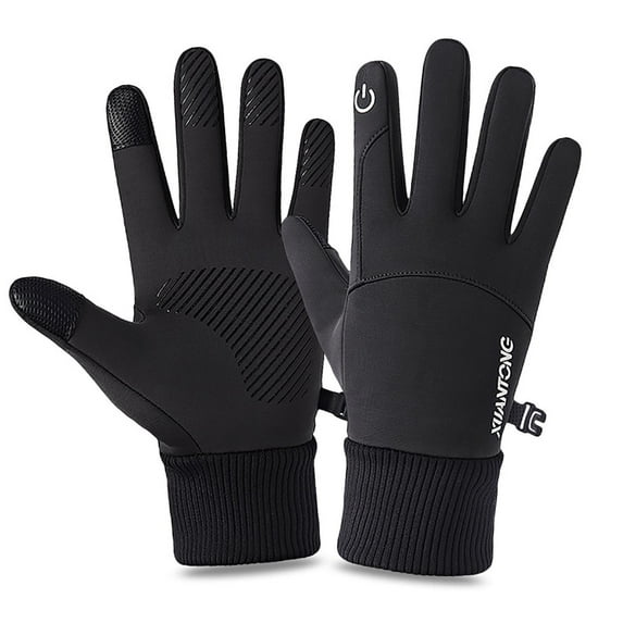 Winter Gloves with Touchscreen Fingers, Water Resistant Windproof Thermal Gloves for Running Cycling Driving Hiking, Lightweight Warm Gloves for Men Women (L)