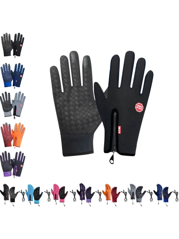 Winter Gloves Unisex No Usb Heated Windproof Waterproof Anti- Thermal Cycling Mittens for Cold Weather