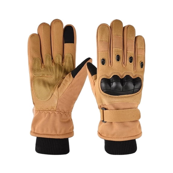 Winter Gloves,Weather Warm Gloves For Men and Women,Waterproof Windproof Touchscreen Anti-Slip Cold,Motorcycle,Cycling,Driving,Running,Camping,Climbing,Beige-XL