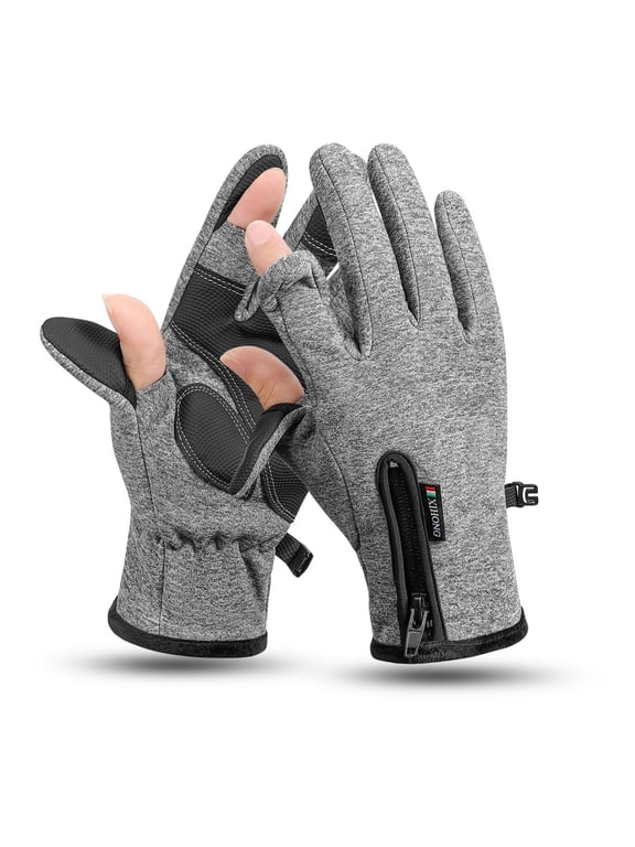 Winter Gloves With Removable Fingertips Gloves With Fingers CutOut Cold Weather Warm Gloves,Photography,Running