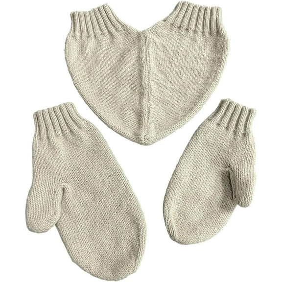 Winter Gloves for Women Men,Couples Hand Holding Heart Mittens Set,Cozy Knit Matching Winter Gloves,Double   2 Singles,Christmas Gloves, Winter Warm Full Finger Knitted Mittens for Couples