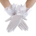 thumbnail image 1 of Winter Gloves Women Thermal Winter Fashion Fleece Lined Touch Screen White Gloves, 1 of 5