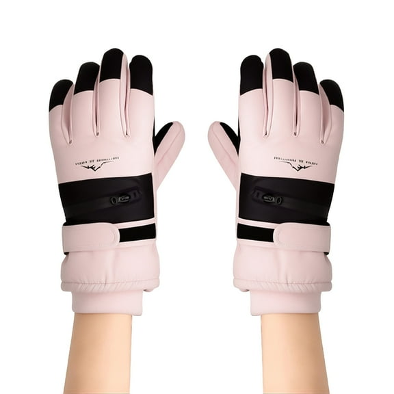 Winter Gloves Women Warm Fall Fashion Must Haves Fleece Lined Faux Pink Gloves