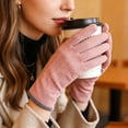 thumbnail image 1 of Winter Gloves, Women's Touchscreen Thermal Gloves, Fleece Lined Windproof Cuff Gloves, Daily Gloves for Women, Cold Weather, Outdoor & Indoor, Cute & Warm, Gifts Baberdicy, Ideal for Women, 1 of 6