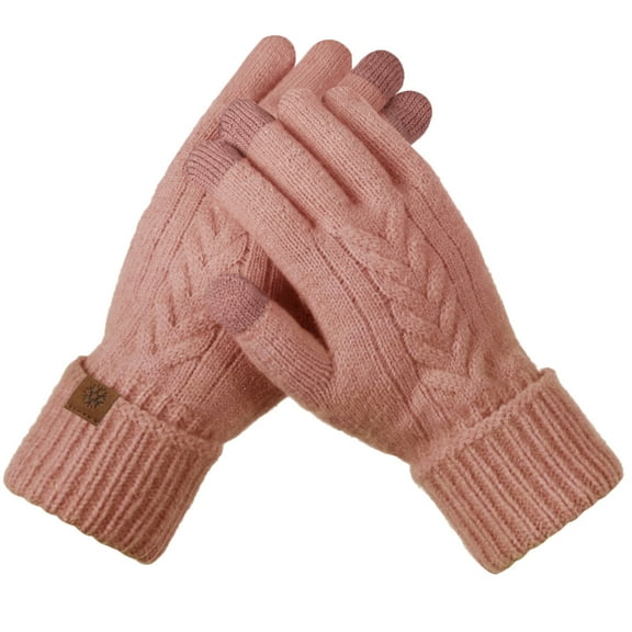 Winter Gloves Woolen Gloves Outdoor Cold Proof Pattern Knitting Gloves Versatile Plush Warm Winter Gloves