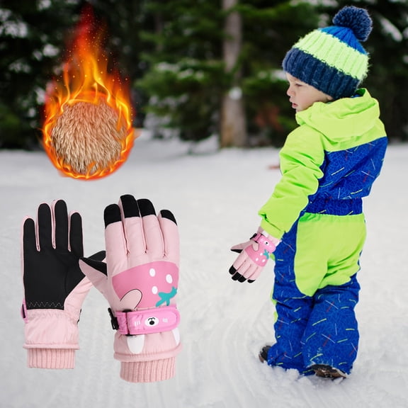 Winter Gloves for Boys Girls-Toddler Women Mens Snow Gloves Kids Waterproof Winter Warm Thermal Ski Snowboard Ladies Glove