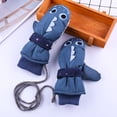 thumbnail image 1 of Winter Gloves for Boys Hwkond Winter Outdoor Kids Snow Skating Snowboarding Windproof Warm Ski Gloves Up to 50% off, 1 of 5
