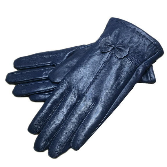 Winter Gloves for Girls Short Mitten Driving Gloves Women Leather Mitten Gloves