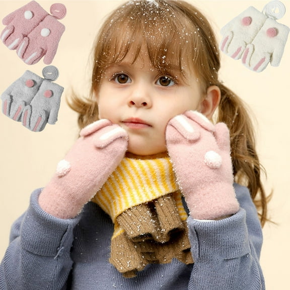 Winter Gloves for Kids Winter Gloves Toddler Kids Boys Girls Soft Warm Wool Gloves Children Thermal Knit Gloves Boys Winter Gloves