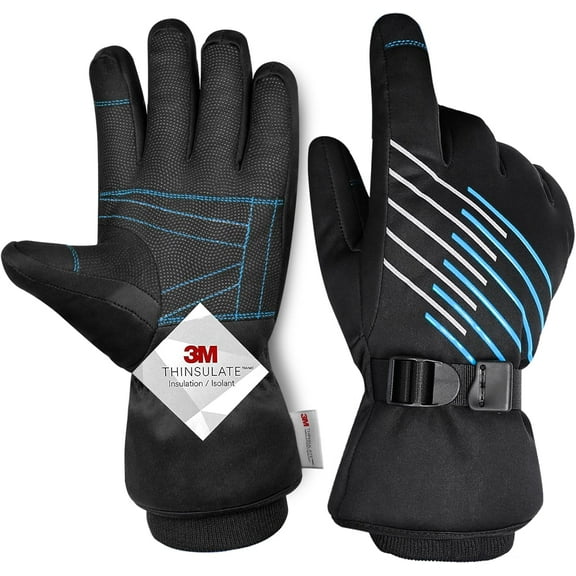 Winter Gloves for Men/Women -10°F 3M Thinsulate Warm Touch Screen Snow Ski Bicycle Bike Gloves for Driving/Cycling/Running/Hiking