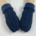 thumbnail image 1 of Winter Gloves for Men Women Fleece Lined Mittens Unisex Couples Casual Solid Color Chunky Knitted Thermal Warm Glove & Mitten, 1 of 4