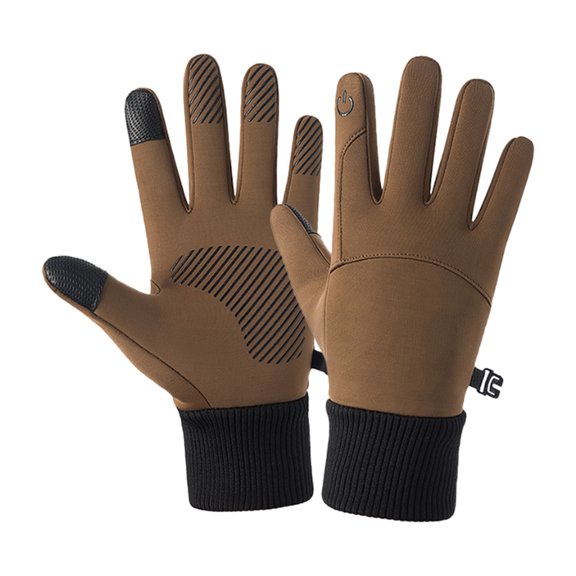 Winter Gloves for Men Women, Touch Screen Texting Warm Gloves with Thermal Soft Knit Lining - yellow