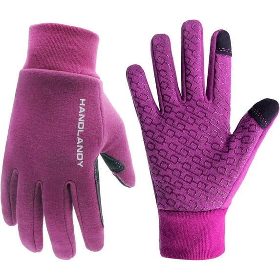 Winter Gloves for Men & Women Touch Screen Warm Gloves, Upgraded Anti- Slip Thermal Running Gloves