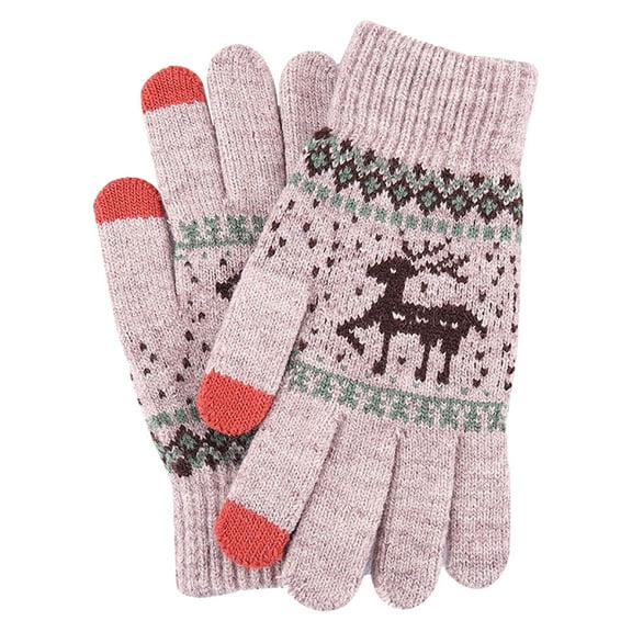 Winter Gloves for Men Women, Unisex Gloves Knitted Finger Velvet Christmas Warm And Riding Full Winter Sports Warm Glove for Running Driving Hiking