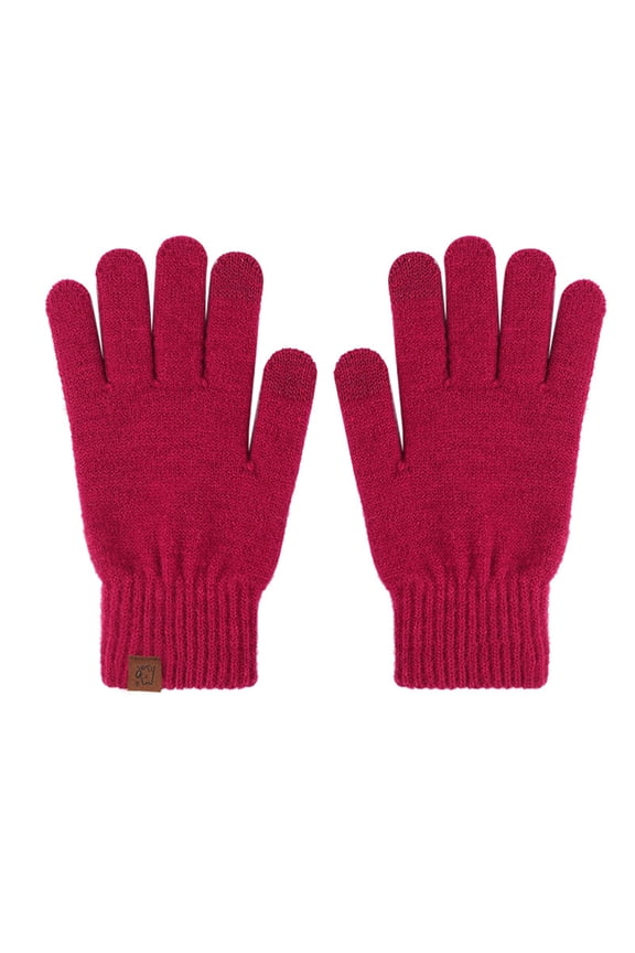 Winter Gloves for Men - Women Upgraded Touch Screen Cold Weather Thermal Warm Knit Glove Hot Pink Free