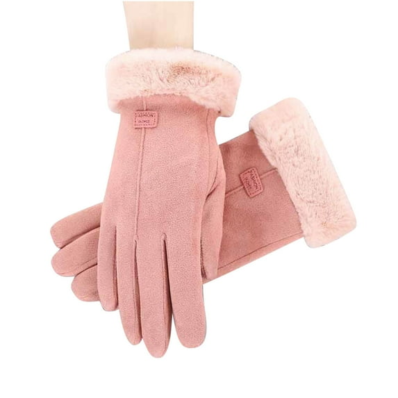 Winter Gloves for Women Cold Weather Warm Ladies Ski Snow Gloves Touch Screen Running Cycling Driving Gloves, Pink