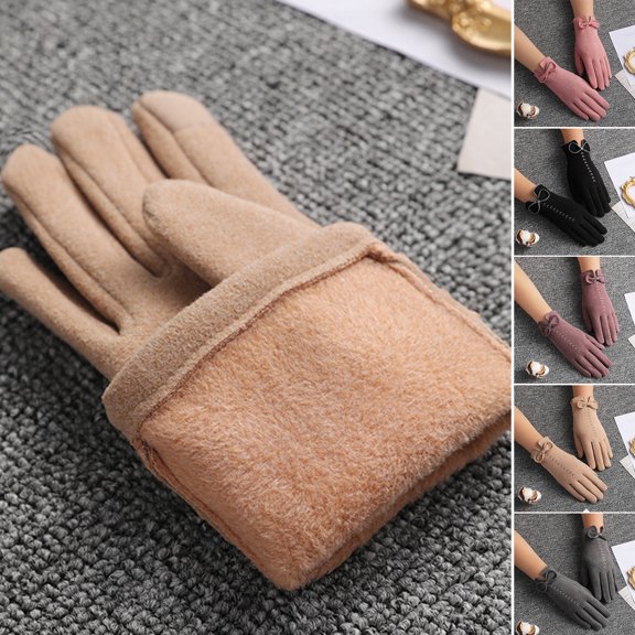 Winter Gloves for Women Girls With Touch Screen Fingers Warm Thick Texting