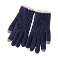 thumbnail image 1 of Winter Gloves for Women Solid Color Warm Medium and Long Knit, 1 of 4