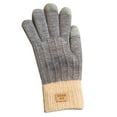 thumbnail image 1 of Winter Gloves for Women Solid Fleece Lined Chunky Knitted Insulated Gloves for Skiing Gray Free Size, 1 of 2