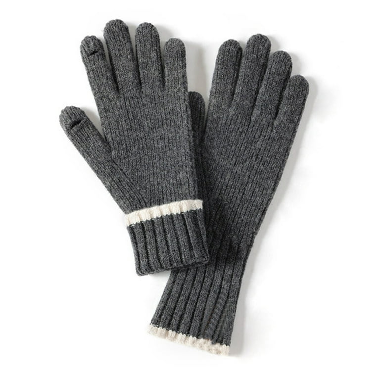 Winter Gloves for Women , Warm Wool Knitted Stretch Fingerless