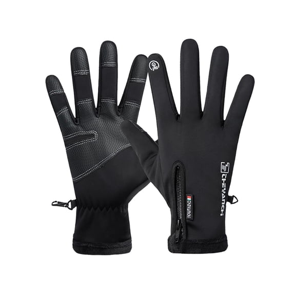 Winter Gloves with Touchscreen Fingers for Men, Warm Cold Weather Driving Gloves Sports Gloves for Cycling Running Skiing Hiking Climbing Black XL
