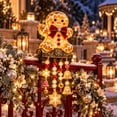 thumbnail image 1 of Winter Glow Gingerbread Man Icicle Light Decor Christmas Decor, LED Gingerbread Man Design Christmas Outdoor Decorations, Waterproof Hanging Christmas Lights for Porch, Yard, 1 of 7