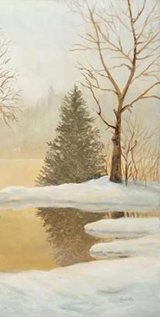 Winter Glow Panel 3 Canvas Art - Arnie Fisk (24 x 48)