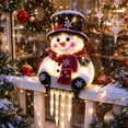 thumbnail image 1 of Winter Glow Snowman Icicle Light Decor, Christmas Decorations Hanging Snowman Railing Light, Waterproof Christmas Decorations Outdoor for Railing Fence, Garden, 1 of 6