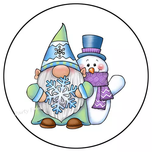 1392-Piece Snowflake Stickers – 12 Styles, 1.5” Round Labels For Christmas Cards, Gifts & Decor