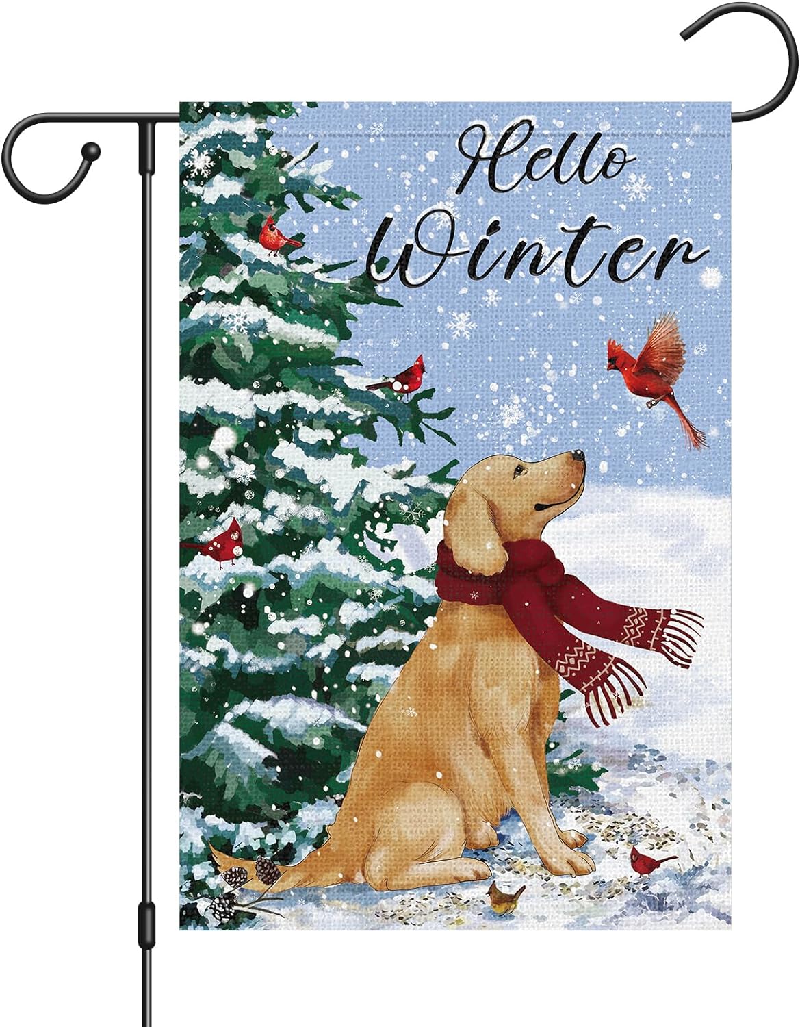 Gartenflagge Golden Retriever Mit Blumen – 30,5 X 45,7 Cm, Doppelseitig, Wetterfest