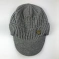 thumbnail image 1 of Winter Gray Baseball Cap Men Warm Baggy Weave Crochet Wool Knit Ski Beanie Caps Hat Cotton, 1 of 1