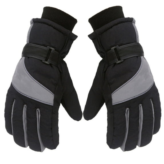 Winter Gray Outdoor Adult Men Women Snow Skating Snowboarding Windproof Warm Ski Gloves