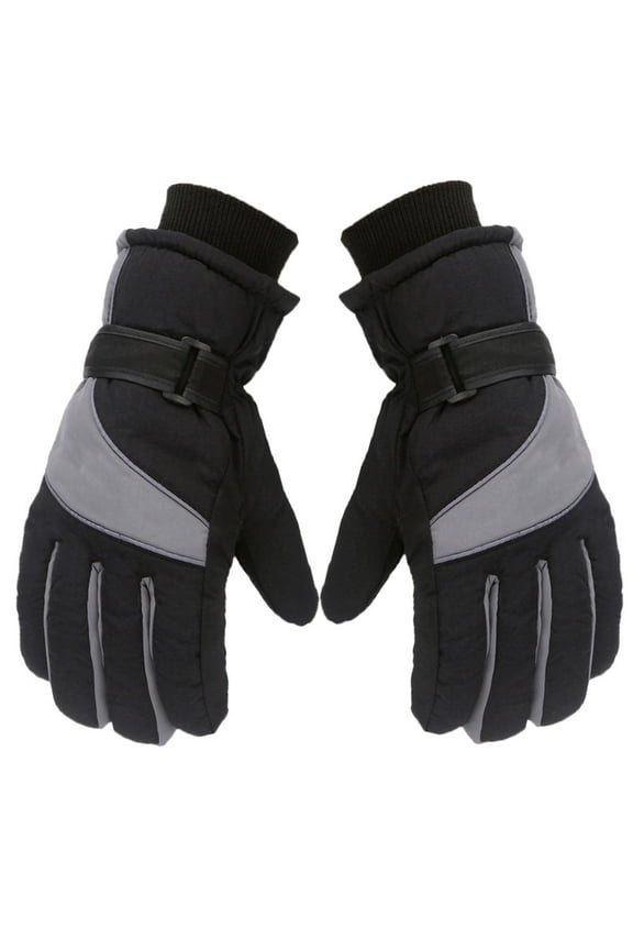 Winter Gray Outdoor Adult Men Women Snow Skating Snowboarding Windproof Warm Ski Gloves