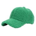 thumbnail image 1 of Winter Green Baseball Cap Lamb Wool For Men Women Teddy Sports Hats Warm Outdoor Travel Gift Features: Acrylic, 1 of 2