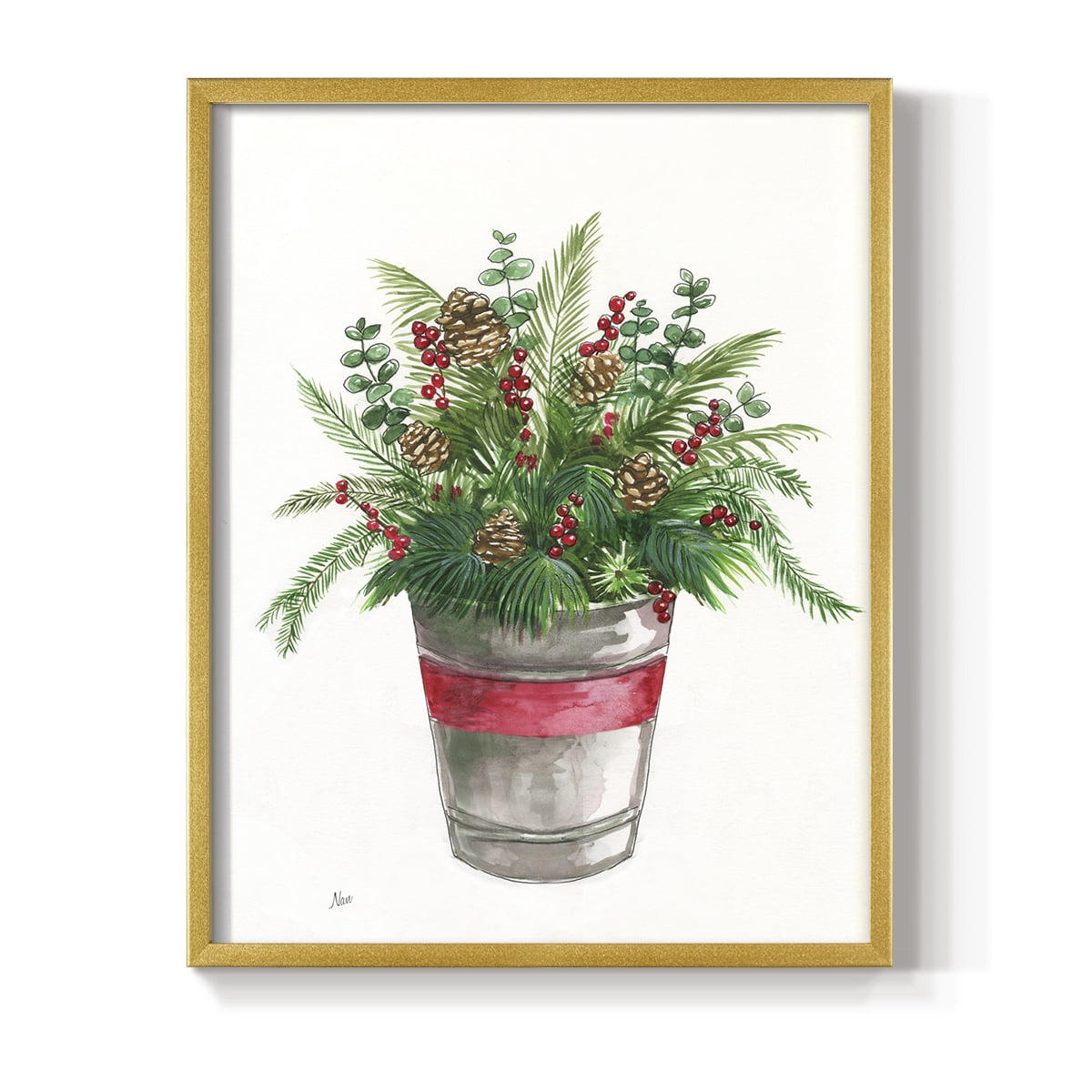 Winter Greens Framed Print - Solid Wood in Single Picture Frame Solid Wood 2 Framed Print
