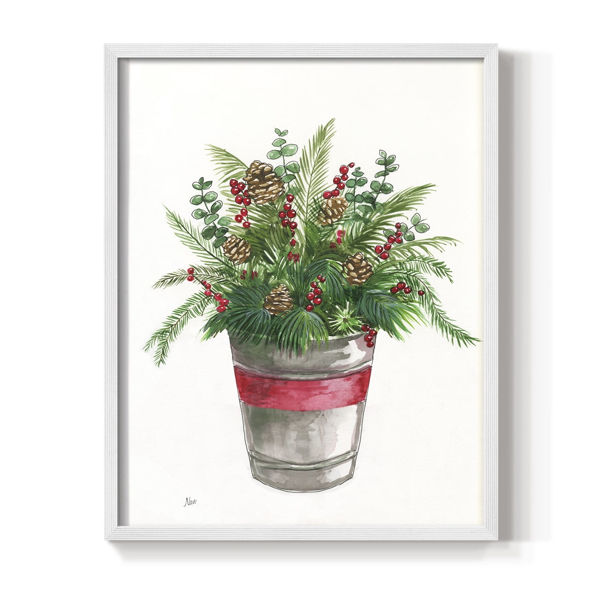 Winter Greens Framed Print - Solid Wood in Single Picture Frame Solid Wood 2 Framed Print